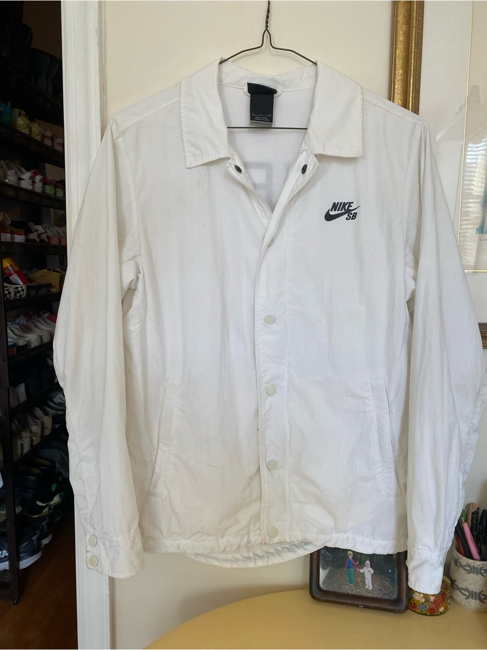 Nike SB Men's White Lightweight Coach Jacket